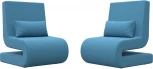 Кресло Волна (2 шт.) (Голубой/Рогожка) Лига Диванов арт.125633