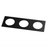 Рамка для трех встраиваемых светильников Novotech Metis, прямоугольник, черный