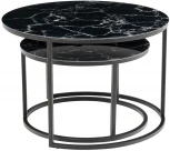 Набор кофейных столиков Tango чёрный мрамор с чёрными ножками, 2шт Bradex Home RF 0375