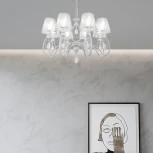 Подвесная люстра Arte Milano AM347203 347203/8 WT+SL (220V, подвески, на цепи)