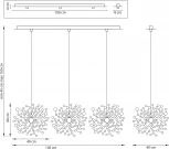 Подвесной светильник Lightstar Extra L3PL721132 (220V, на проводе, листья, ветки)