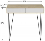 Стол-консоль Телфорд дуб сонома/белый от фабрики Mebelik