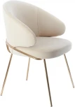 Стул-полукресло Bradex Home Emil кремовый с золотыми ножками (RF 0545)