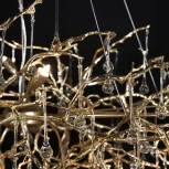Подвесная люстра светодиодная Bijout 10067/1800 GD (220V, на тросе, ветки)
