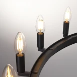 Подвесная большая люстра Citilux Смитсон CL470130 (220V, на цепи, свеча, круглые, под старину, кольцо)