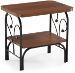 Прикроватная тумба Woodville Клео 2 черная / орех 446217