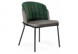 Стул Woodville на металлокаркасе Сиолим графитовый / изумрудный / черный глянец 494473