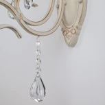 Бра Eurosvet 12205 12205/1 белый (хрусталь Strotskis, подвески, подсвечник, свеча)