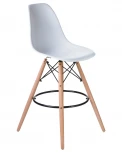 Стул барный DSW BAR (ножки светлый бук, цвет сиденья белый (W-02))