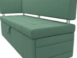 Диван кухонный прямой Стоун с углом левый (Зеленый/Рогожка) Лига Диванов арт.123207L