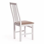 Стул SWEDEN white, ткань бежевая (Ford William 7) (Многослойная фанера)