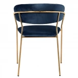 Стул Turin бирюзовый с золотыми ножками