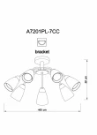 Потолочная люстра Arte Lamp Carmela A7201PL-7CC