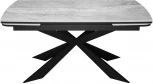 Стол DikLine KM160 мрамор С31 (керамика серая глянец)/опоры черные 00-00068380