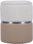 Пуф Кэрри с ящиком серебро шенилл бежевый Stool Group арт.УТ000039382