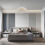 Подвесная люстра хрустальная на штанге Arte Milano Sorrento-5509 375509/8/300/470 CR (220V)