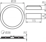 Встраиваемый точечный светильник светодиодный Kanlux ROUNDA 28934 (220V, круглые, IP44)
