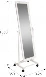 Зеркало напольное BeautyStyle 27 белый 135 см х 42,5 см от фабрики Mebelik