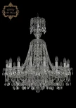 Подвесная большая люстра Art Classic 11.25 11.25.16.300.XL-92.Cr.Sp (220V, хрусталь, на цепи, подсвечник, свеча)