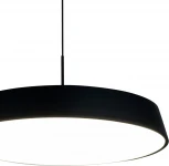 Подвесной светодиодный светильник Escada Simply 10301/1LED Black 70Вт, изменение цветовой температуры с помощью выключателя, металл/акрил, черный (220V, на проводе, круглые)