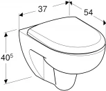 Унитаз подвесной Geberit Renova 500.801.00.1 с сиденьем и быстросъемной крышкой с микролифтом