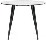 Стол стеклянный Абилин 100(140)х76 ультра белое стекло / черный матовый 516546 Notta