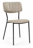 Стул Woodville на металлокаркасе Фиер серо-бежевый / черный глянец 494369