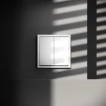 Выключатель с самовозвратом двухклавишный (белый глянцевый) Voltum S70 VLS020601