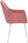 Стул с подлокотниками Слим, каркас Белый, велюр Персиковый 2500000185915 Leset