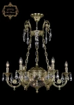 Подвесная люстра с хрустальными подвесками Art Classic 31.44 31.44.6.KR175SP.250IT.G.Sp.Clear.1B