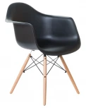 Стул обеденный DAW (ножки светлый бук, цвет сиденья чёрный)