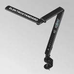 Настольная лампа на струбцине с часами Elektrostandard TL70230 Intelligent черный (LED, сенсорный выключатель)