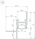 Профиль СEIL-S14-SHADOW-T-3000 BLACK (Arlight, Алюминий) 045555