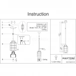 Подвесной светильник Maytoni Gosford T441-PL-01-GR