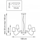 Подвесная большая люстра Lightstar Diafano 758162 (220V, на тросе)