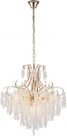 Подвесная люстра Escada Favero 2108/8P 8х40Вт E14, металл/хрусталь, золото/прозрачный (220V, на цепи)