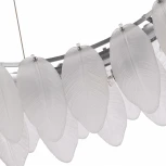 Подвесная люстра Arte Milano AM-4653 4653.D750.H240.E14.12 Ni (220V, на тросе, перо)