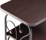 Прикроватная тумба Woodville Клео 2 черная / венге 446218