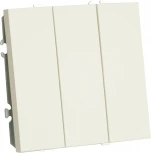 Выключатель трехклавишный (белый) Stekker Эмили 49870