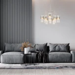 Подвесная люстра Garda 656/8PL E14*40W Satin nickel