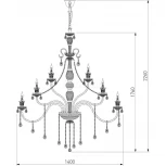 Подвесная люстра Bogate's Gabrielle 336 Strotskis