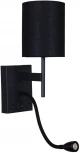 Настенный светильник с usb-портом Reluce 86210-9.2-001KT LED3W+E14 BK (220V, выключатель)