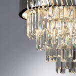 Подвесная люстра каскадная Arte Lamp Muscida A1004SP-8SI (220V, хрусталь, на тросе)