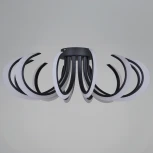 Потолочная люстра светодиодная с пультом и ночным режимом Reluce 74390-0.3-12L black (Умный дом)