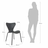 Стул Seven белый с хромированными ножками