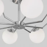 Умная потолочная люстра на штанге Eurosvet Frost 70154/8 хром (220V, шарики)