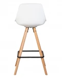 Стул полубарный RONNI (ножки светлый бук, белый (ZL-W-02))