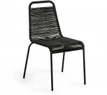 Стул уличный La Forma (ex Julia Grup) Lambton (Черный/ Веревка,Сталь)