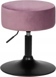 Пуф DOBRIN DANNY BLACK (пудрово-сиреневый велюр (MJ9-52)) 2050_BlackBase-LM BLACK, цвет сиденья пудрово-сиреневый (MJ9-52), основания черный
