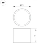 Накладной точечный светильник SP-BISCOTTO-R90-8W Warm3300-MIX (BK, 80 deg, 230V) (Arlight, IP54 Металл) 054911 (LED)